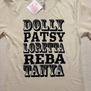 New Dolly Parton Patsy Loretta Reba Western Cowgirl Country Music womens tshirt
